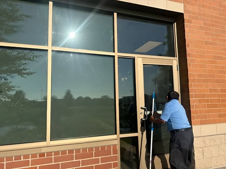 Storefront glass cleaning professionals